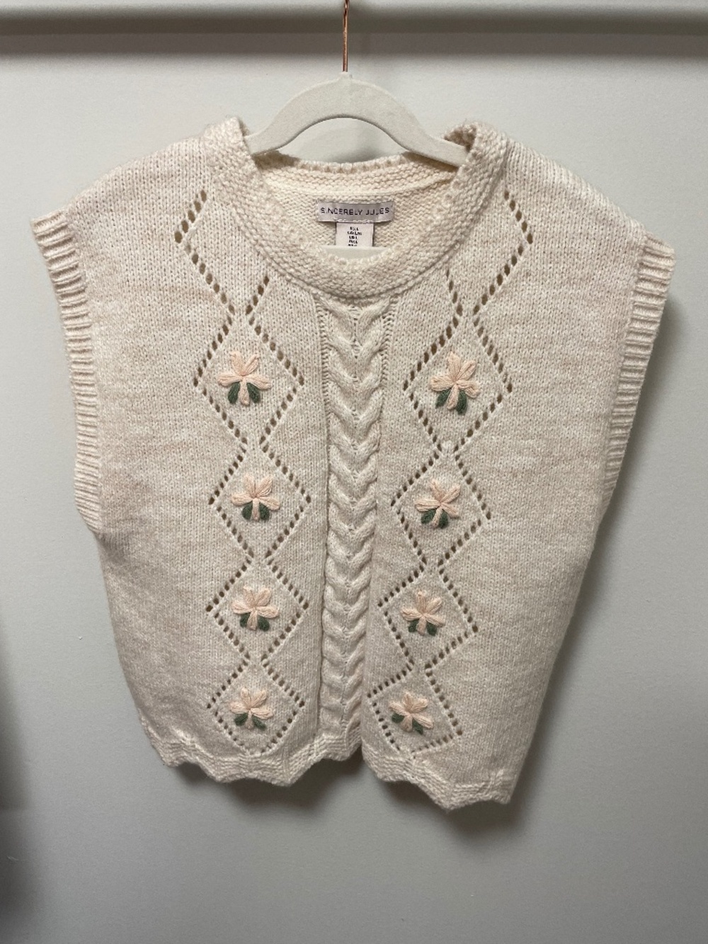 Sincerely Jules Sweater Vest Large
